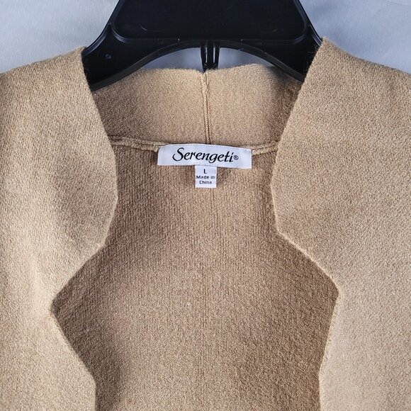 SERENGETI BRAND Sz L Crinkle Cut Grannycore Viscose Blend Vest - Picture 2 of 4